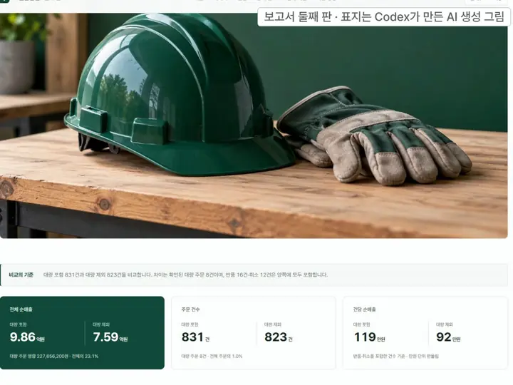 21편 영상 화면: 보고서 둘째 판과 표지 그림